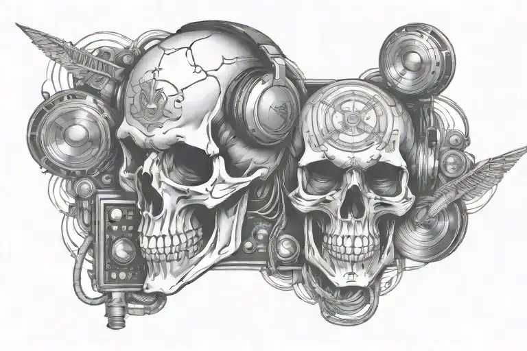 Skull Music Dj Chest