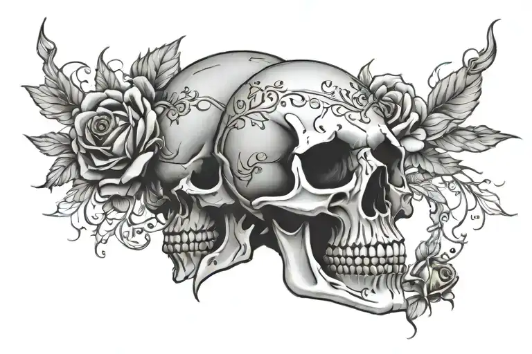 Skull Roses Dj Chest