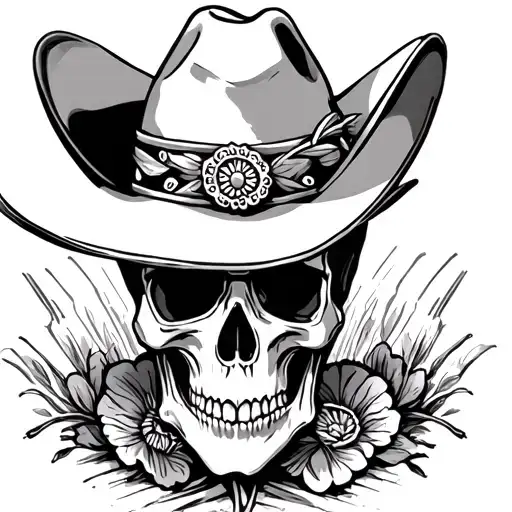 Skull Mexican Cowboy Hat