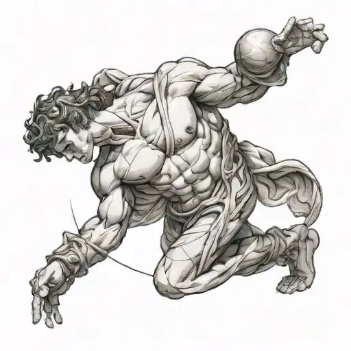 Greek God Atlas Holding