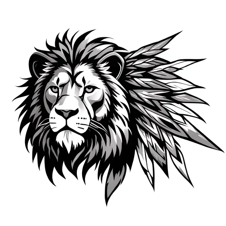 Tribal Lion Headress Native American