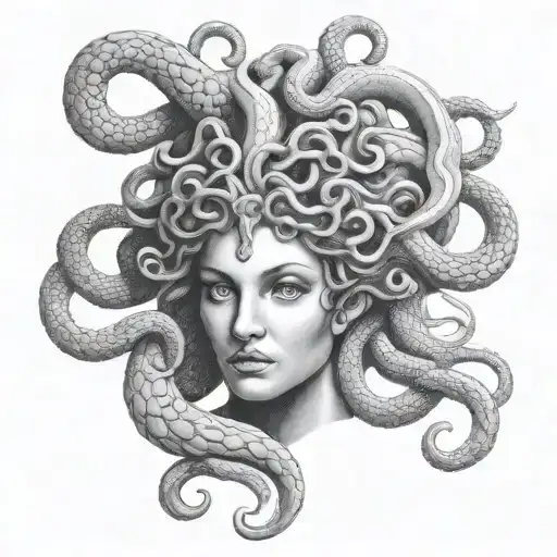 Medusa Gorgon Facing Forewards