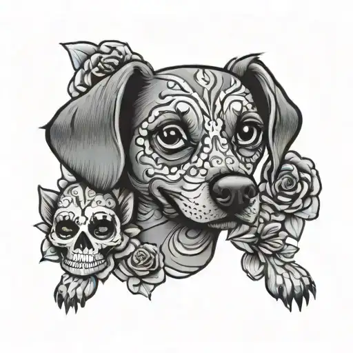Sugar Skull Weiner Dogs
