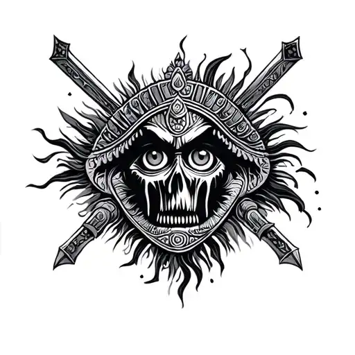 Indian Gods Eyes Scary Weapons