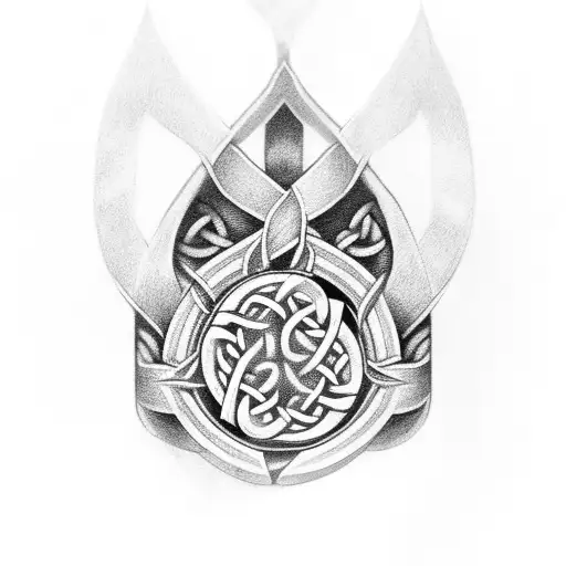 Blade With Celtic Knotting