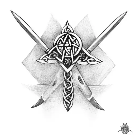 Dagger With Celtic Knotting