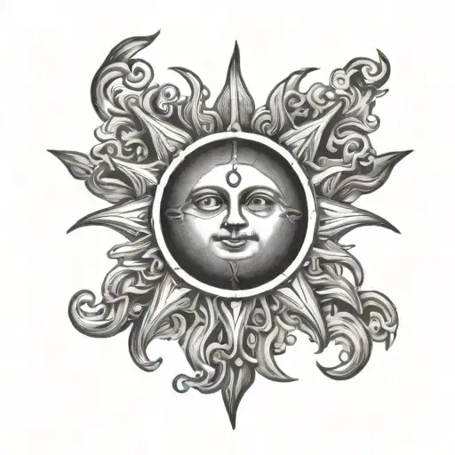 Sun In Medieval Style
