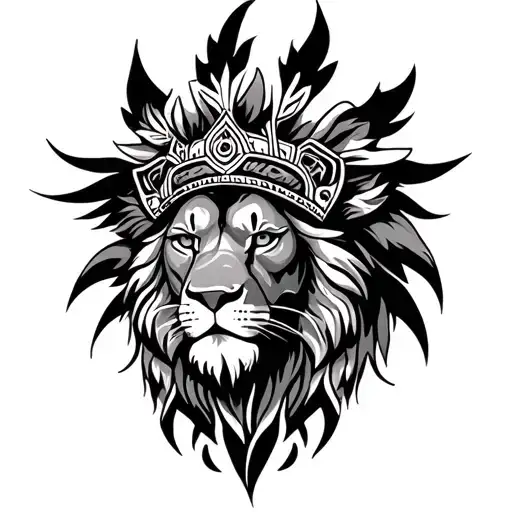 Tribal Lion In Headdress