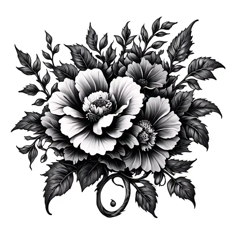 Flower And Vines Growing