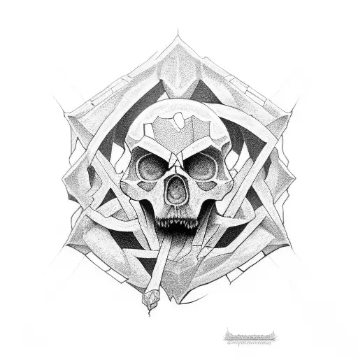 Pentagramm Broken Skull