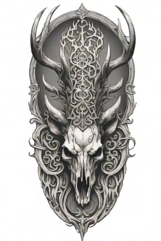 Powerful Stag Skull