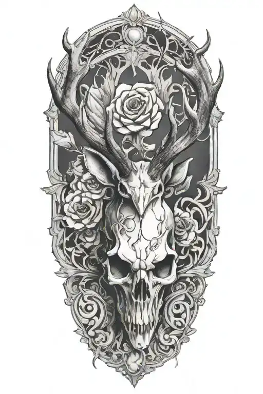 Powerful Stag Skull