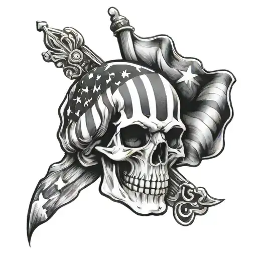 Patriotic Skull