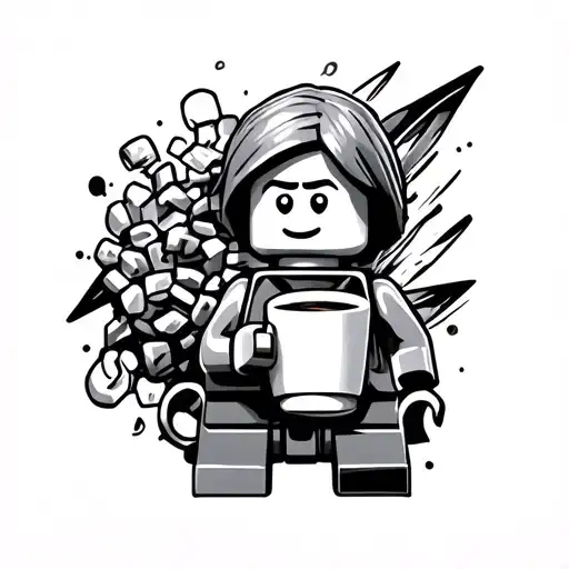 Lego Man With Coffee Mug
