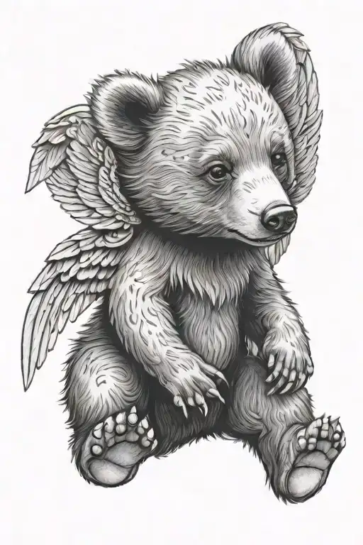 Baby Bear With Wings