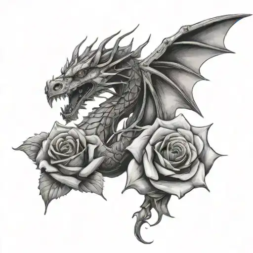 Dragon With A Rose