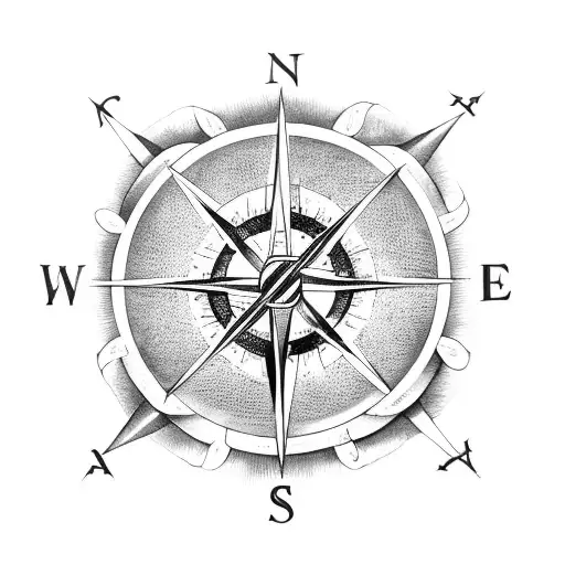 An Alchemical Transmutation Circle With A Compass In The Center