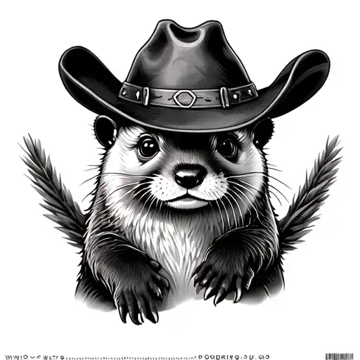 Otter In A Cowboy Hat