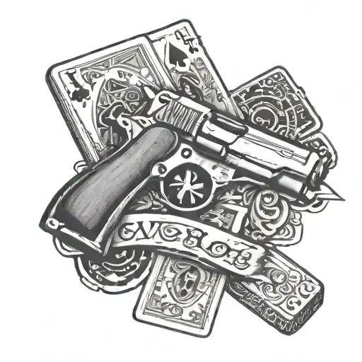 Gun And Cards