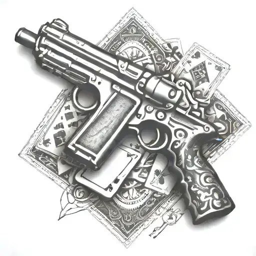 Gun And Cards