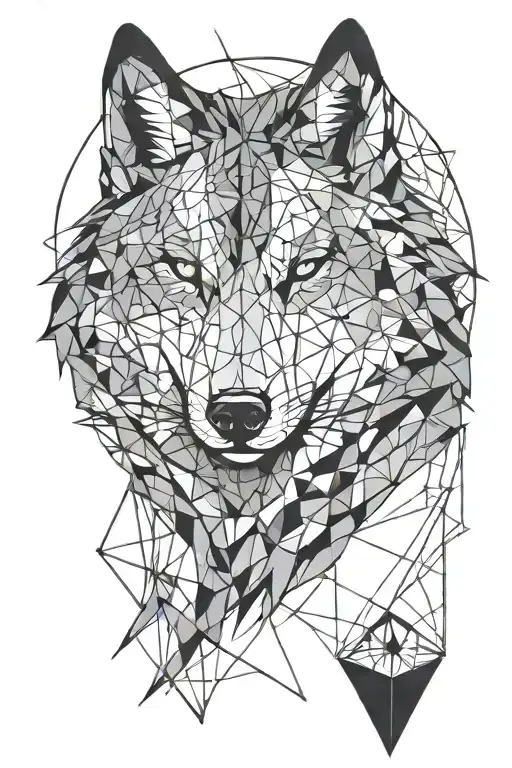 Abstract Wolf Geometric Fade