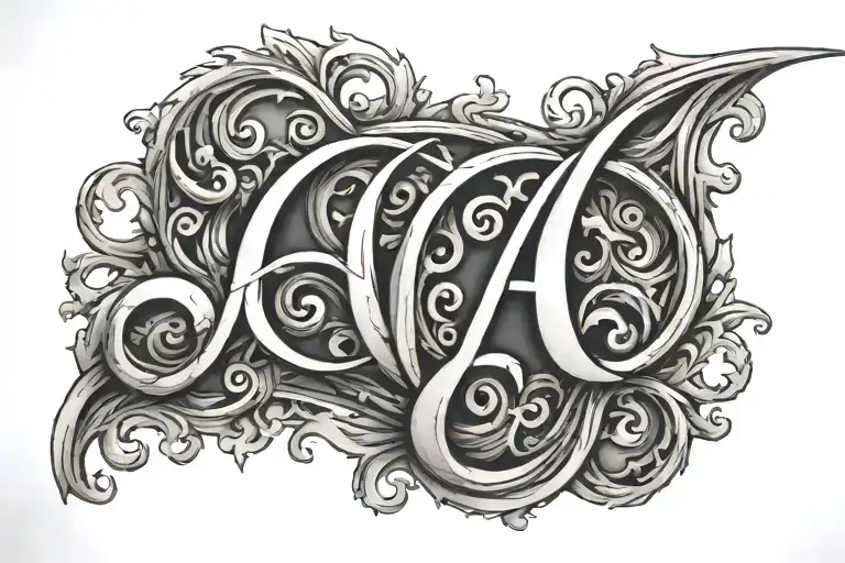 Gothic Initials A C T K