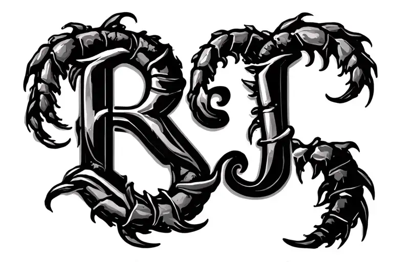 Rj Letter & Scorpio Zodiac Sign
