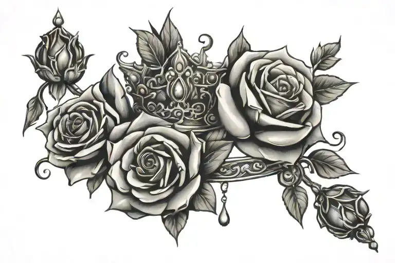 Roses Crown And Jewels Hanging
