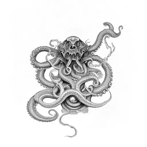 Old Magic Book With Tentacles Coming Out