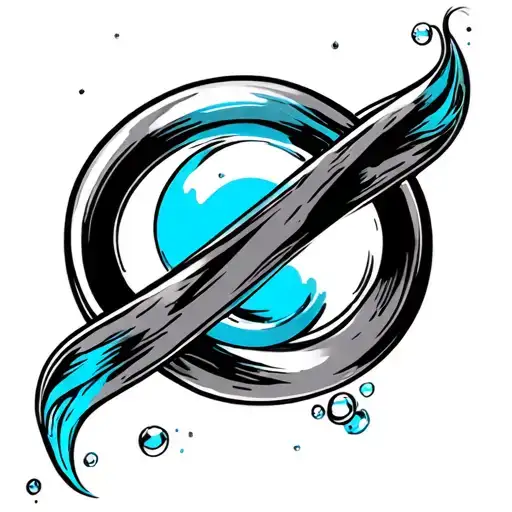 Design A Tattoo About A Bubble And Black And Blue Infinity Sign Small And Simple