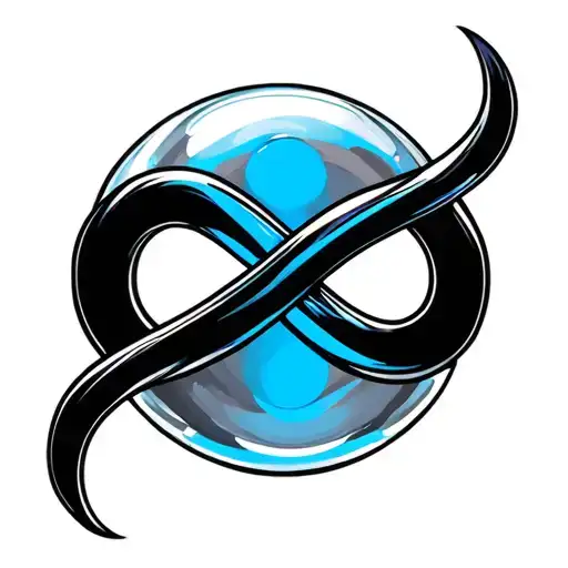 Design A Tattoo About A Bubble And Black And Blue Infinity Sign Small And Simple