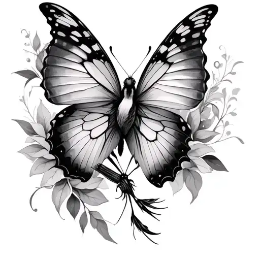 Butterflies Morphing Into A Bird