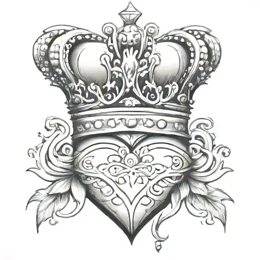 J With A Heart Around It And A Crown