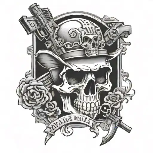 La Familia Font Skull Gun