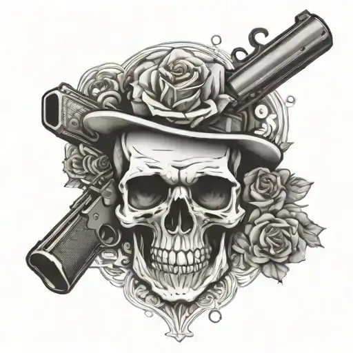 Skull And Gun Says La Familia