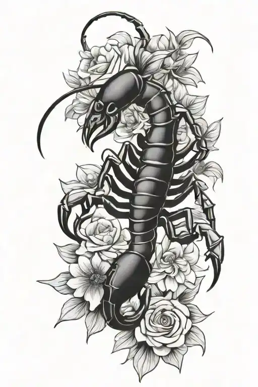 Scorpion And Flower Bouquet