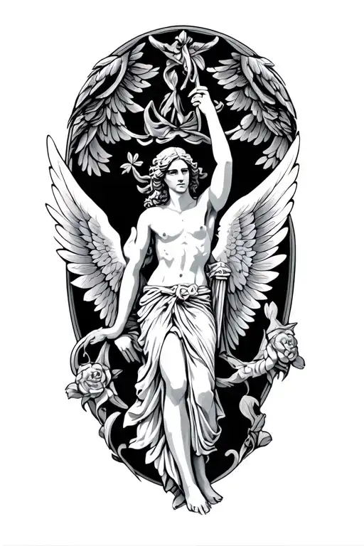 Greek Mithology With Angle Wings