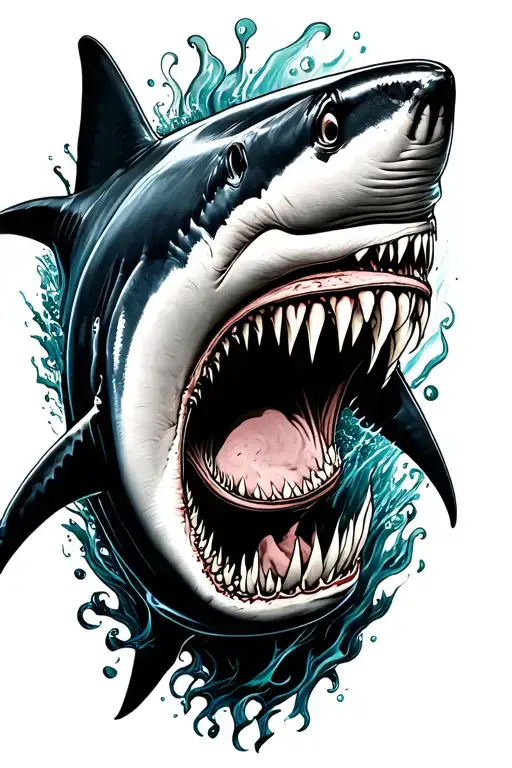 Great White Shark Biting