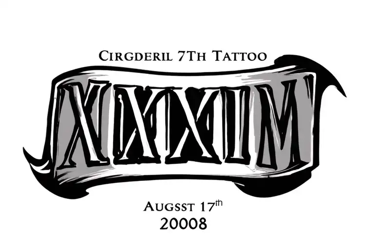 Roman Numeral Date Of August 17Th 2008 Small Wrist