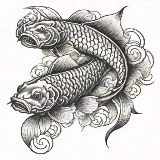 Koi And Samurai Carp