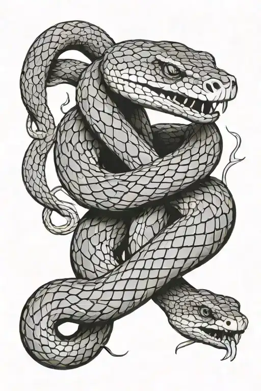 Snake Coming Together