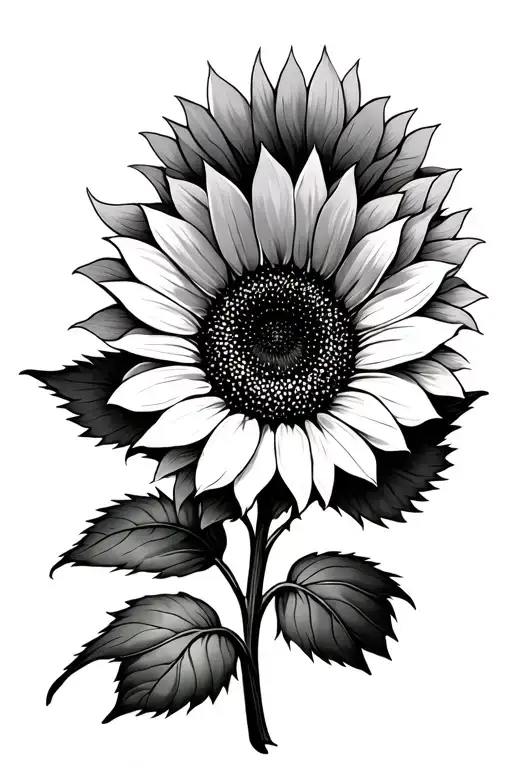 Sunflower With Stem That Spells Lee