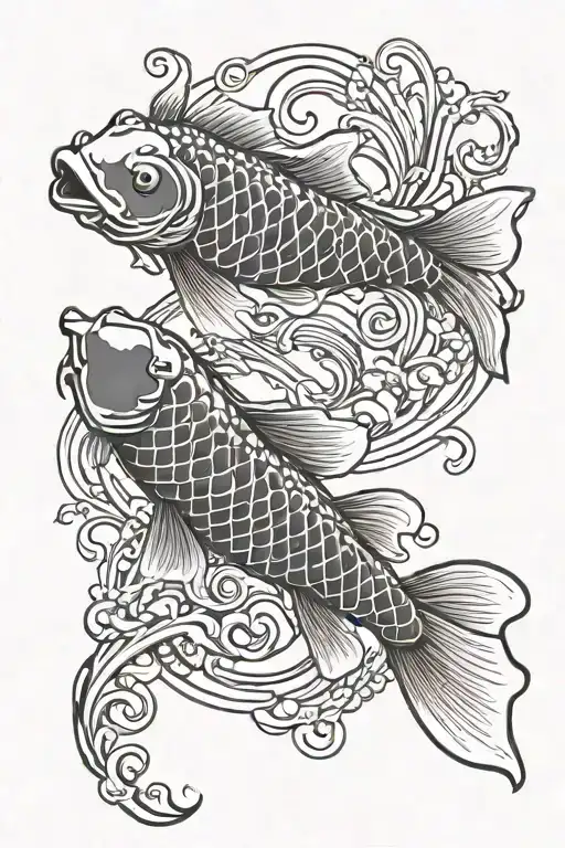 Koi Fish Transforming