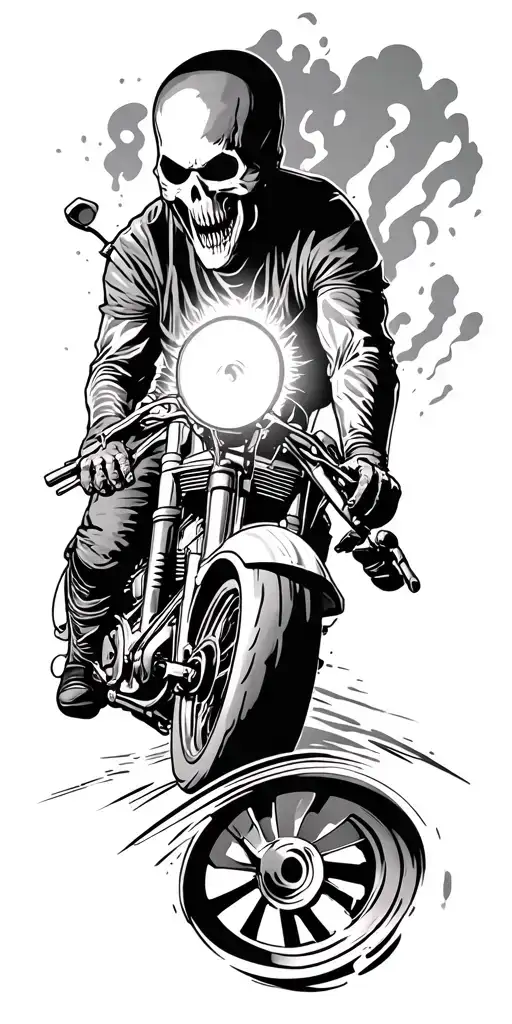 Ghost Rider Leaving A Trail