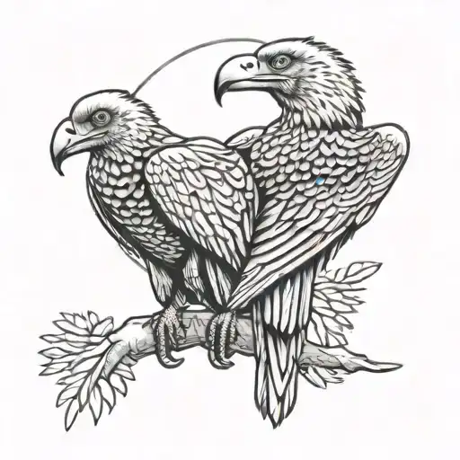 Three Headed Vulture Eating The Sun