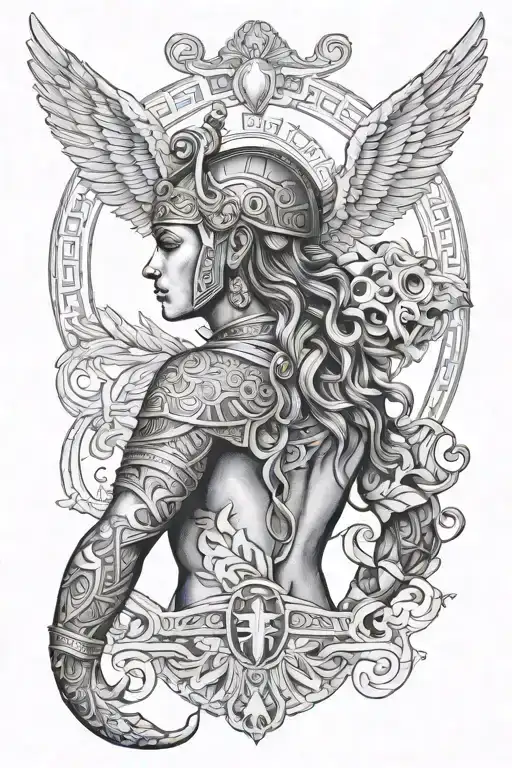 Full Back Tattoo With Greek And Egyptian Mythology