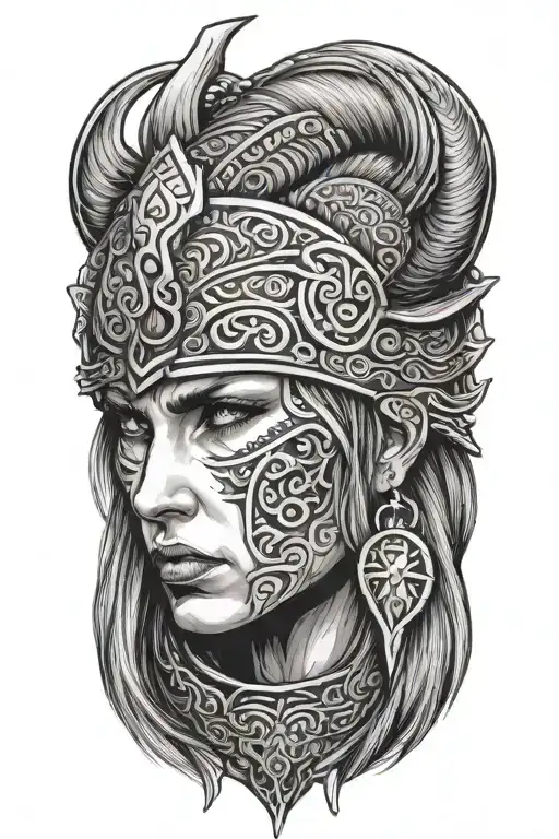 Viking Woman Face Profil