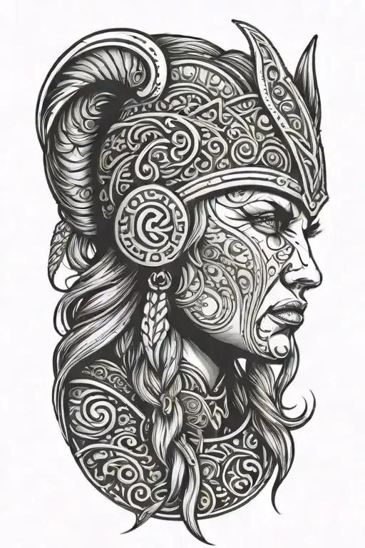 Viking Woman Face Profil
