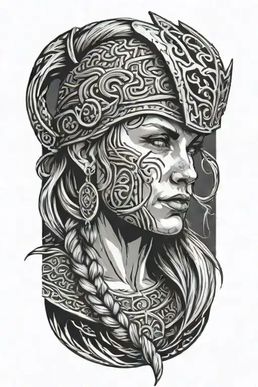Viking Woman Face Profil