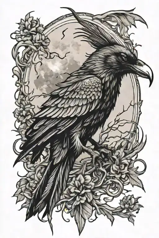 Moon And Raven